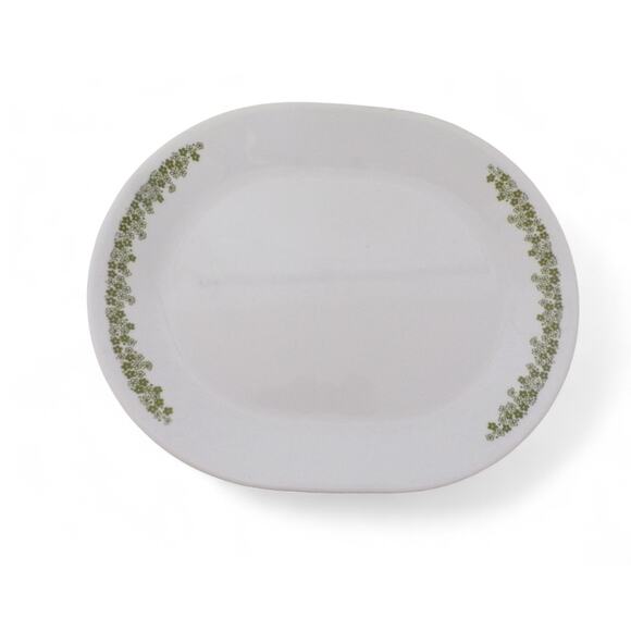 Corelle by Corning Spring Blossom Platter 10" x 12" Green Flowers - Picture 1 of 4